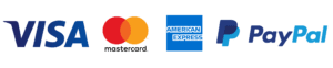 We accept Visa, Mastercard, American Express and PayPal