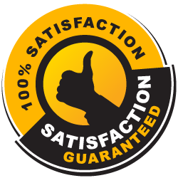 100% satisfaction guaranteed badge